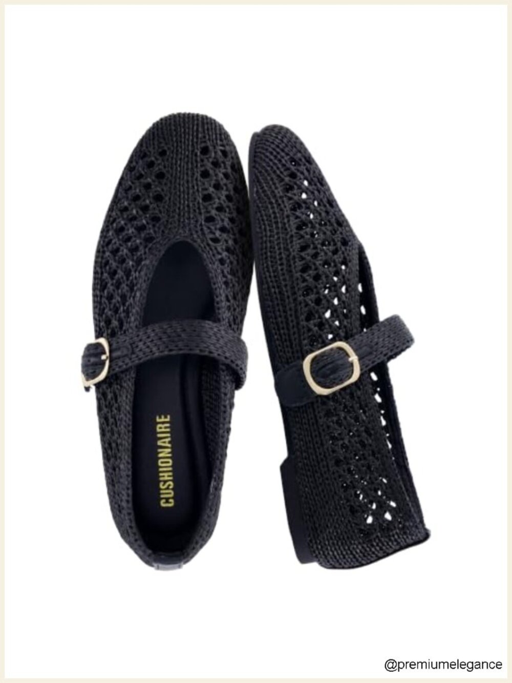 Cushionaire Monet Woven Mary Jane Flats Women's Adjustable Buckle Memory Foam